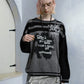 Striped Ripped Graffiti Sweater  CEN0025