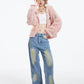 Loose Pink Knit Cardigan AFD0004