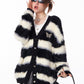 Stripe Lazy Knit Cardigan ZZF0092