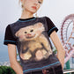 Bear printed Short-sleeved T-shirt CRC0039